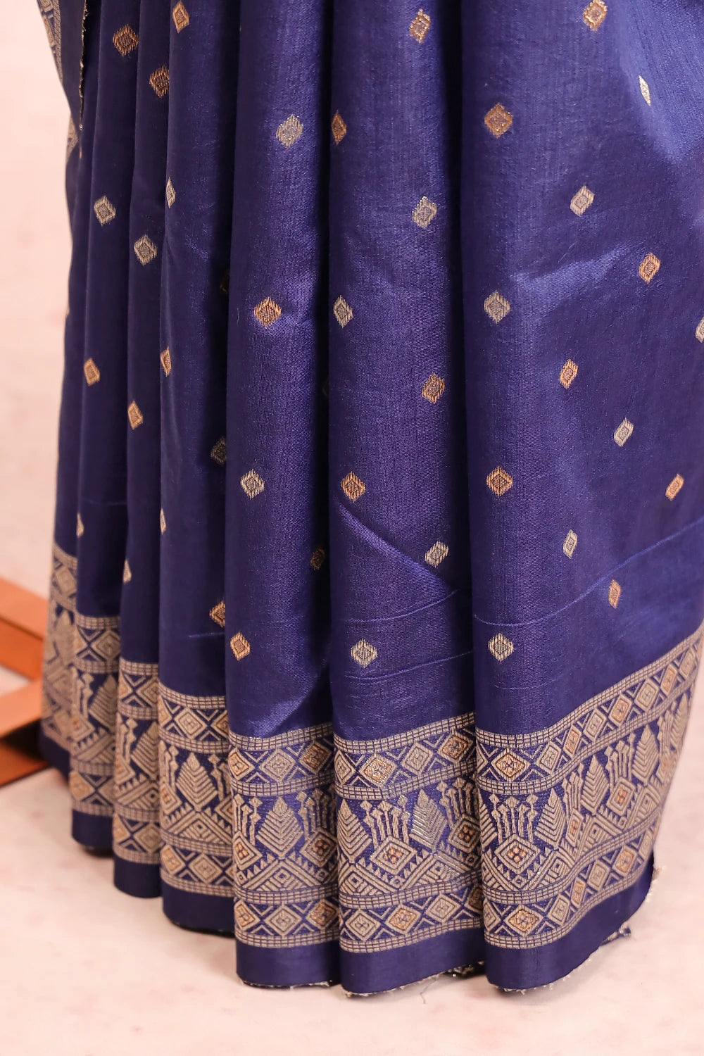 Blue Semi Banarasi Saree