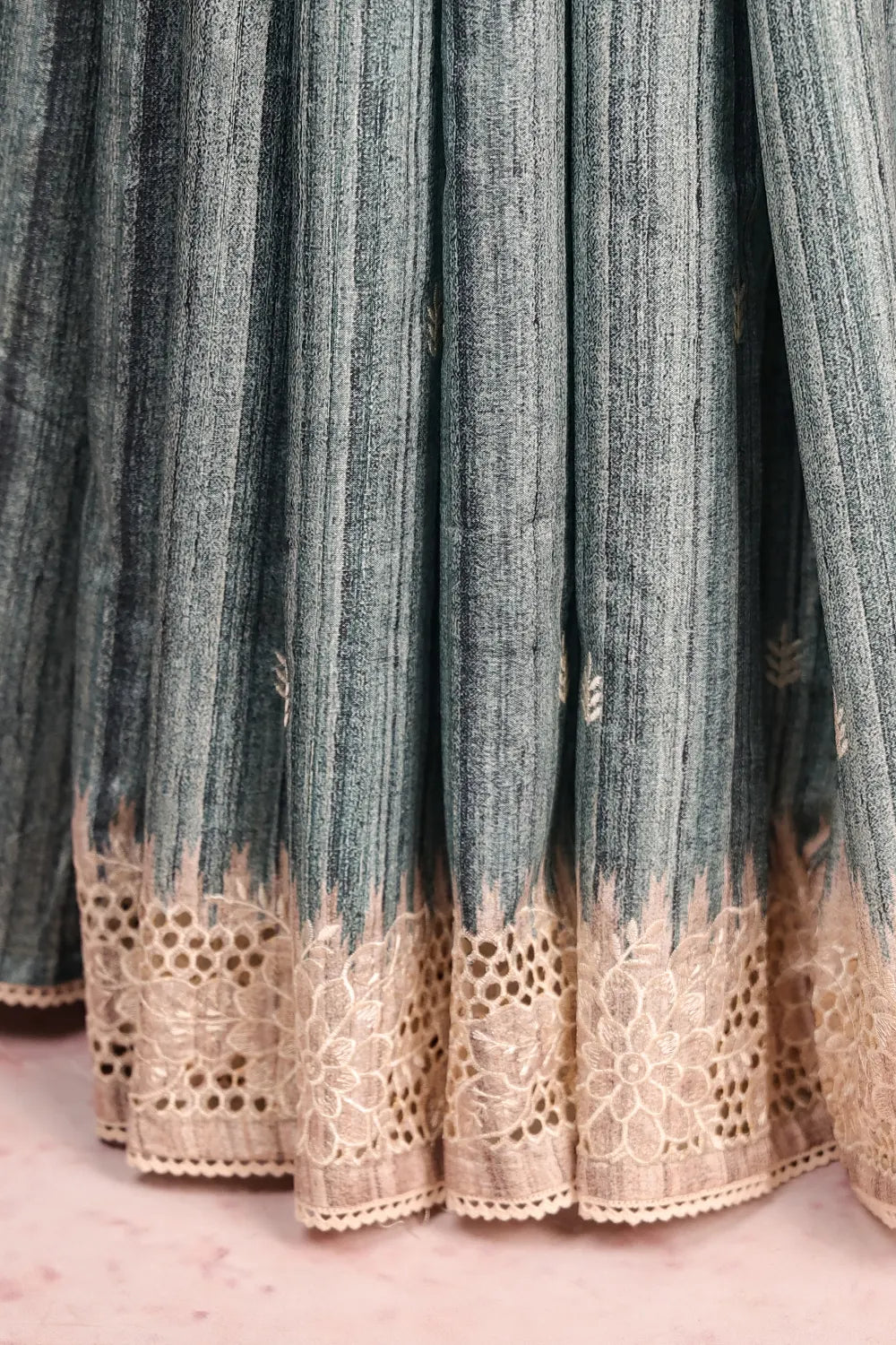 Blue Semi Jute Saree