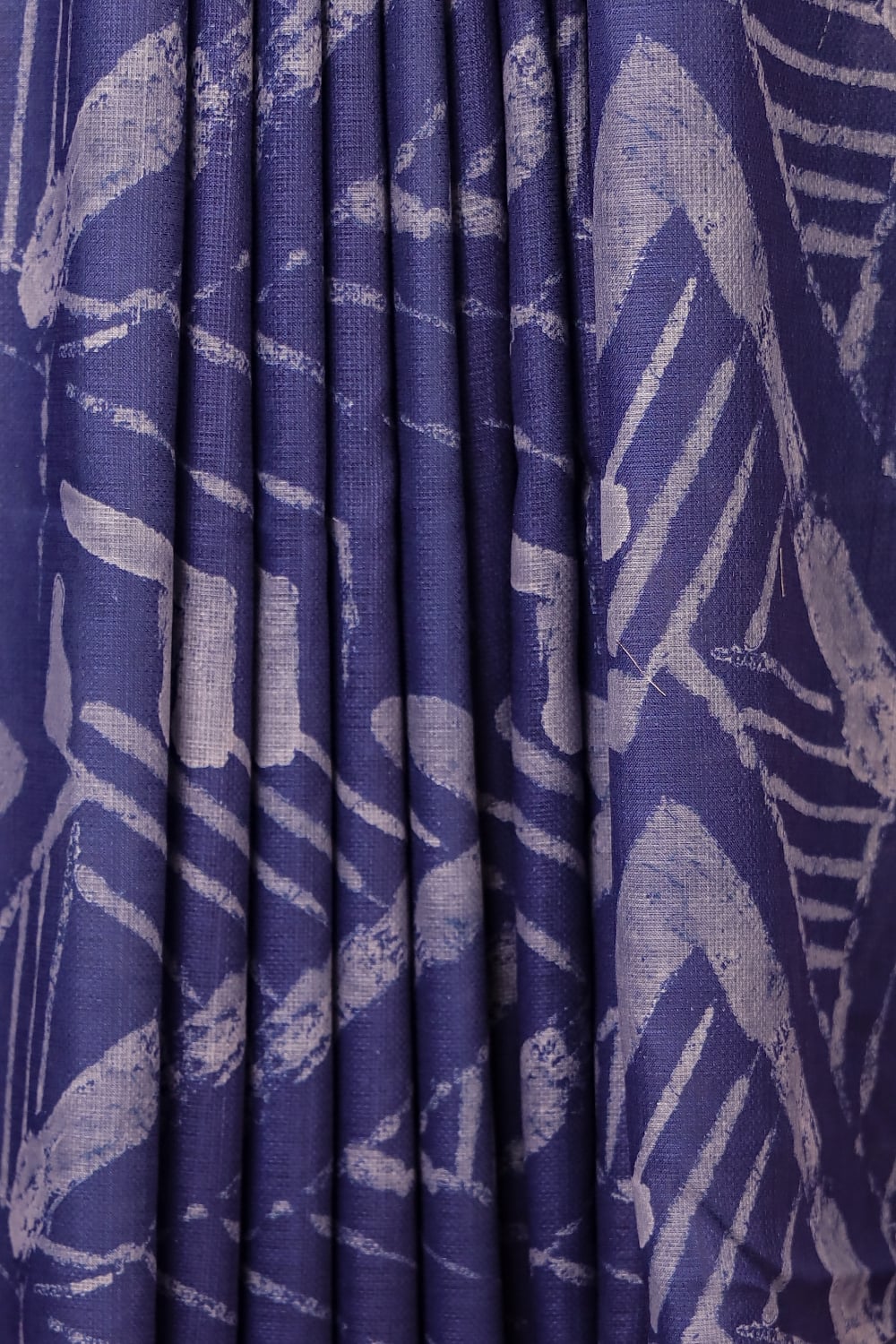 Blue Semi Linen Saree