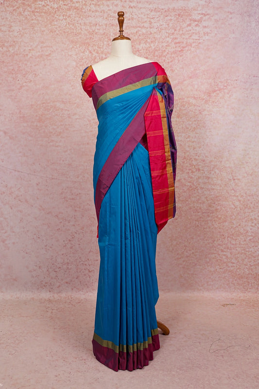 Blue Semi Silk Saree - Seematti