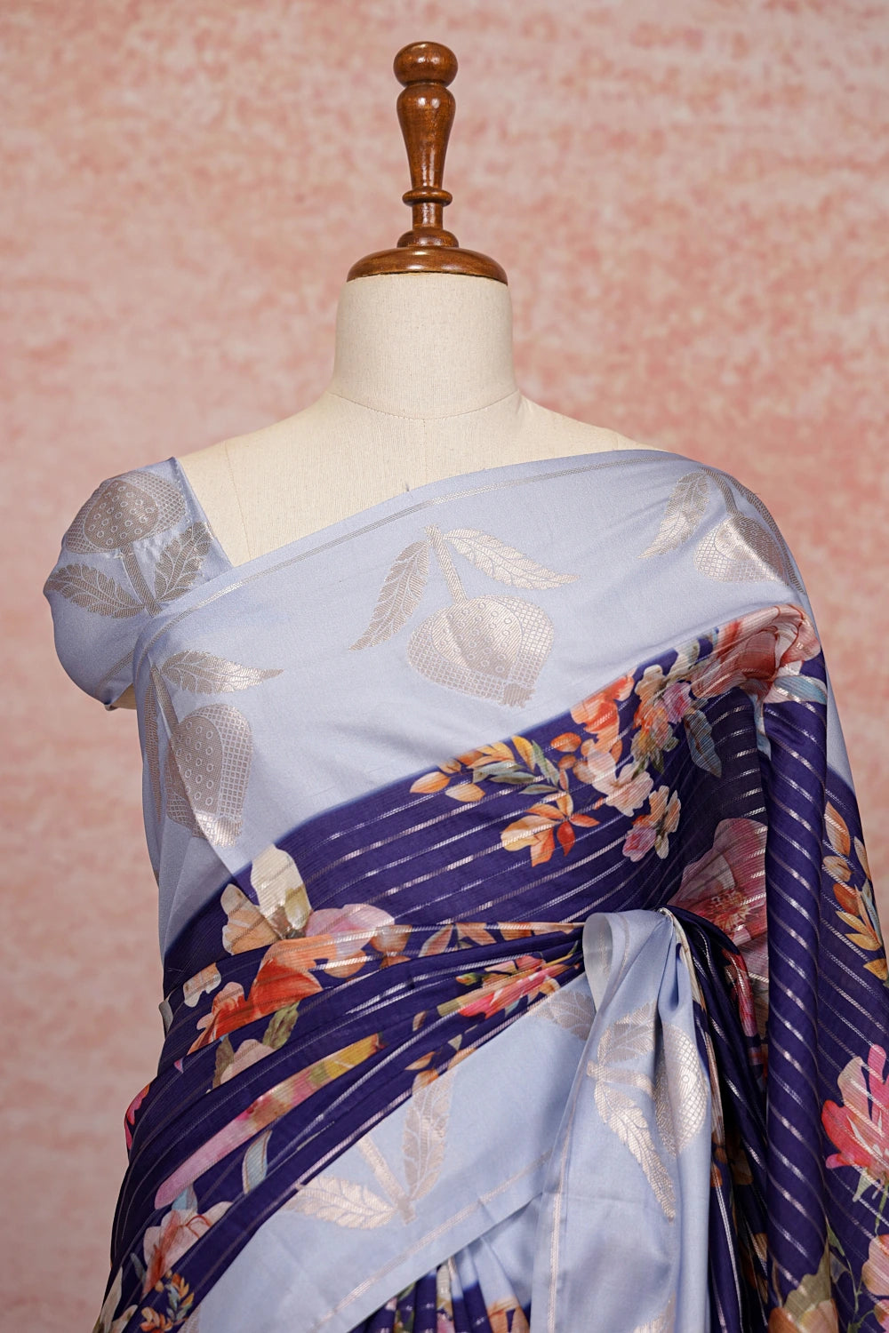 Blue Semi Silk Saree - Seematti