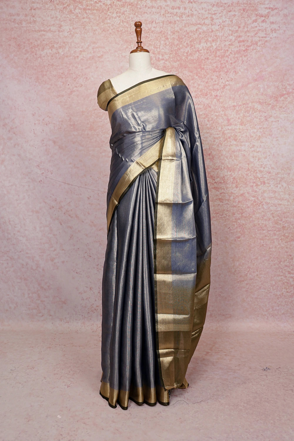 Blue Semi Tissue Saree - Seematti