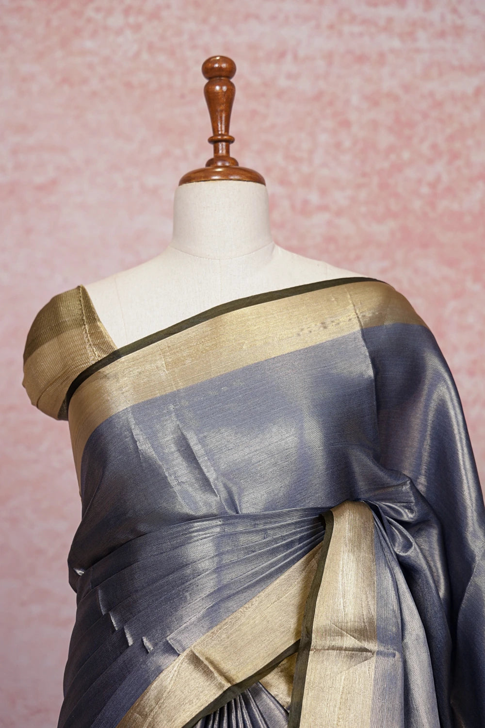 Blue Semi Tissue Saree - Seematti