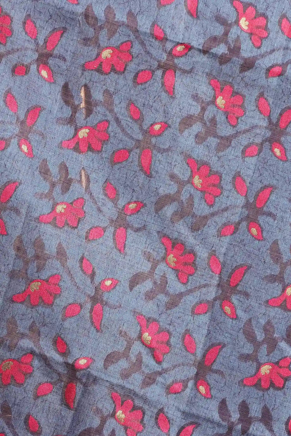 Blue Semi Tussar Saree
