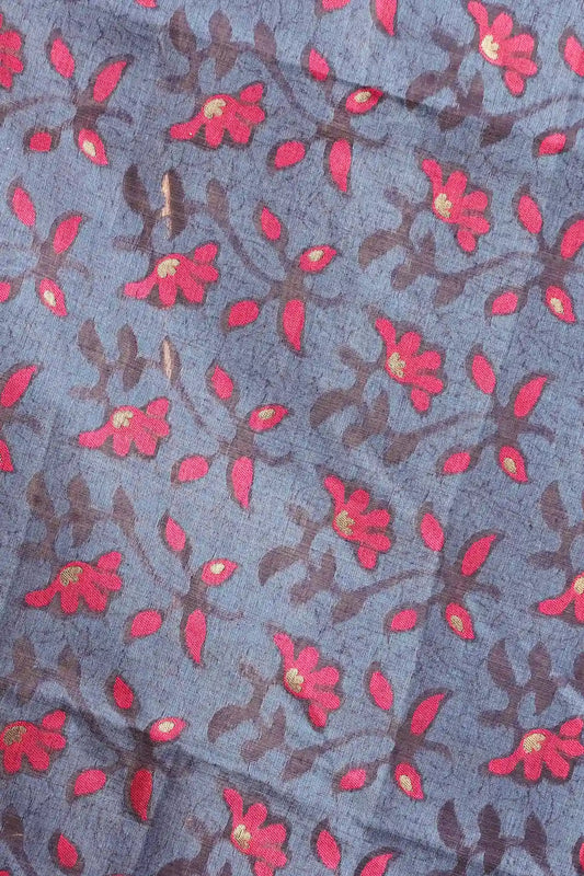 Blue Semi Tussar Saree