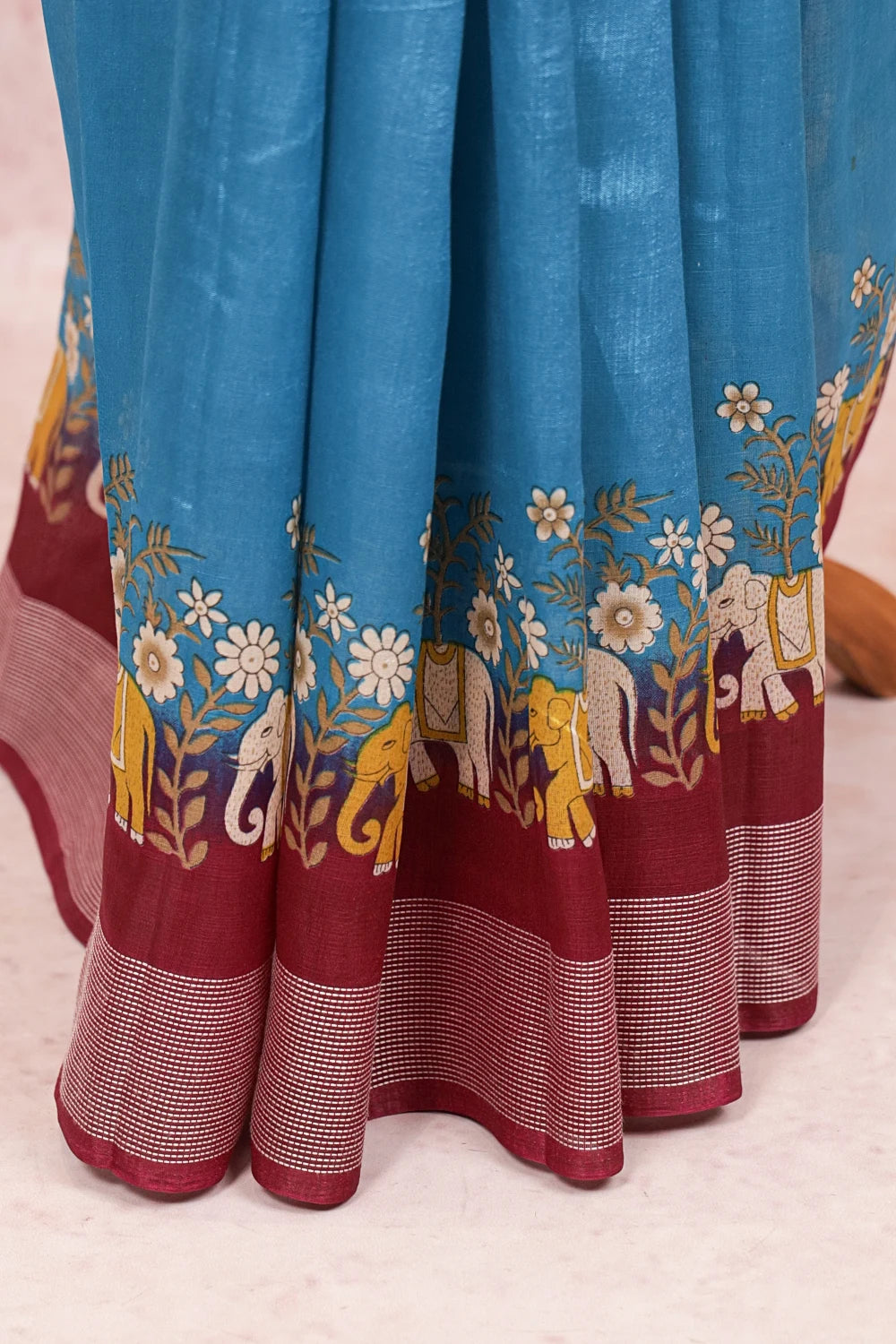 Blue Semi Tussar Saree - Seematti