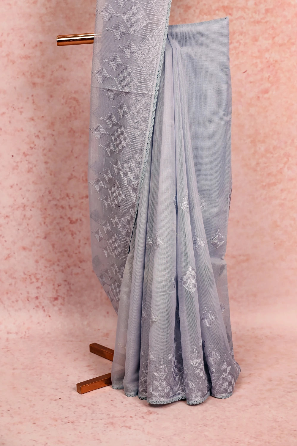 Blue Super Net Kota Saree