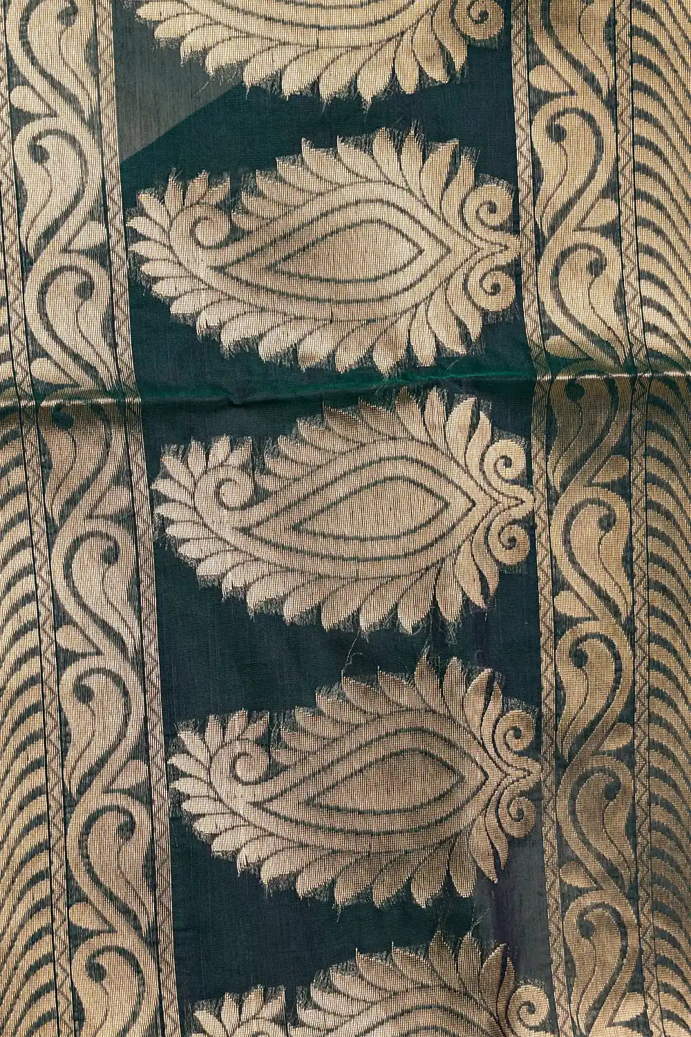 Bluish Grey Cotton Silk Saree
