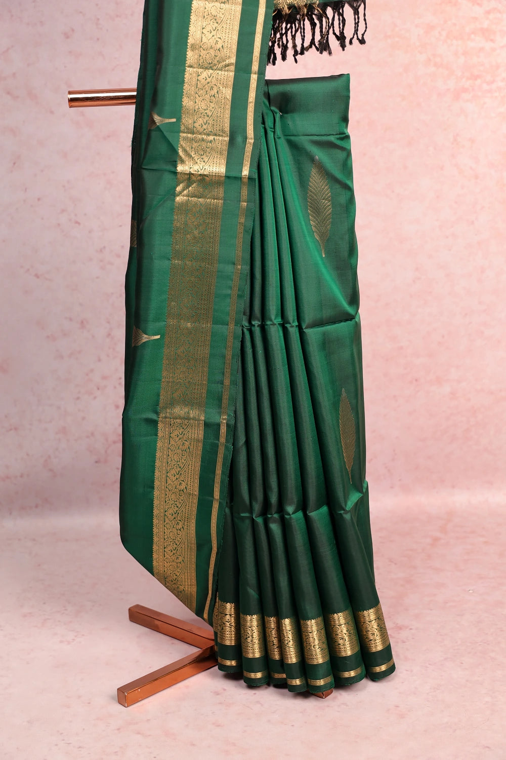 Bottle Green Kanchi Soft Silk Saree