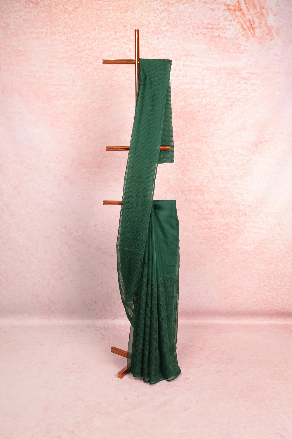 Bottle Green Organza Saree