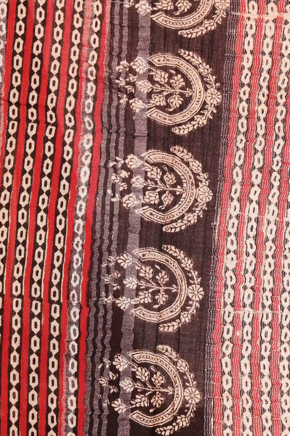 Brick Color Semi Linen Saree