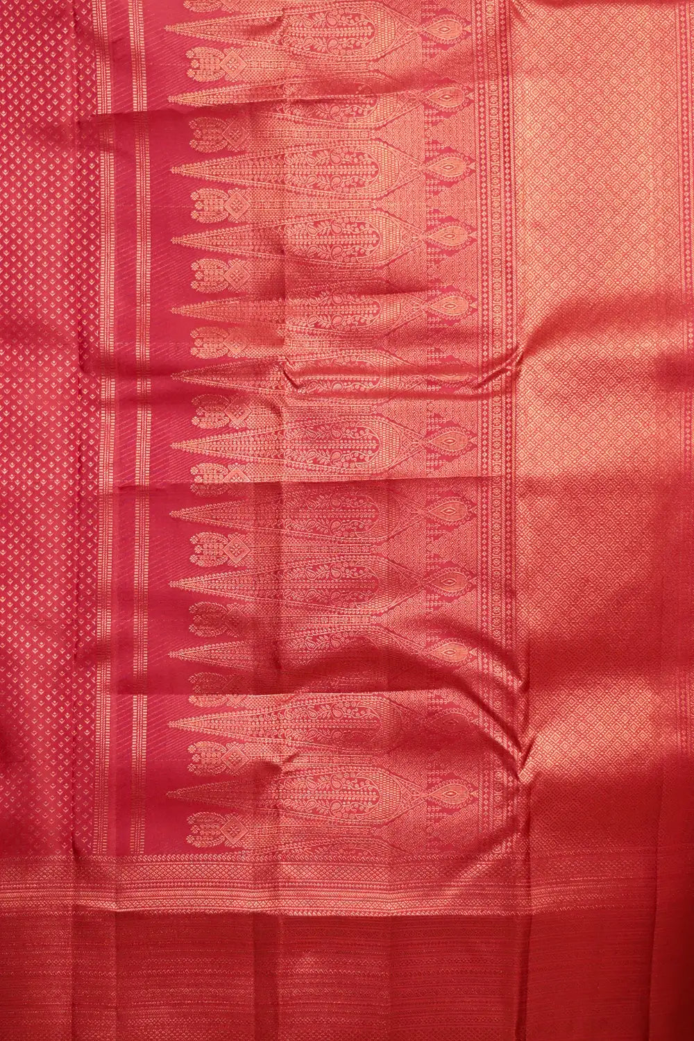 Brick Red Kancheepuram Silk Saree - Seematti