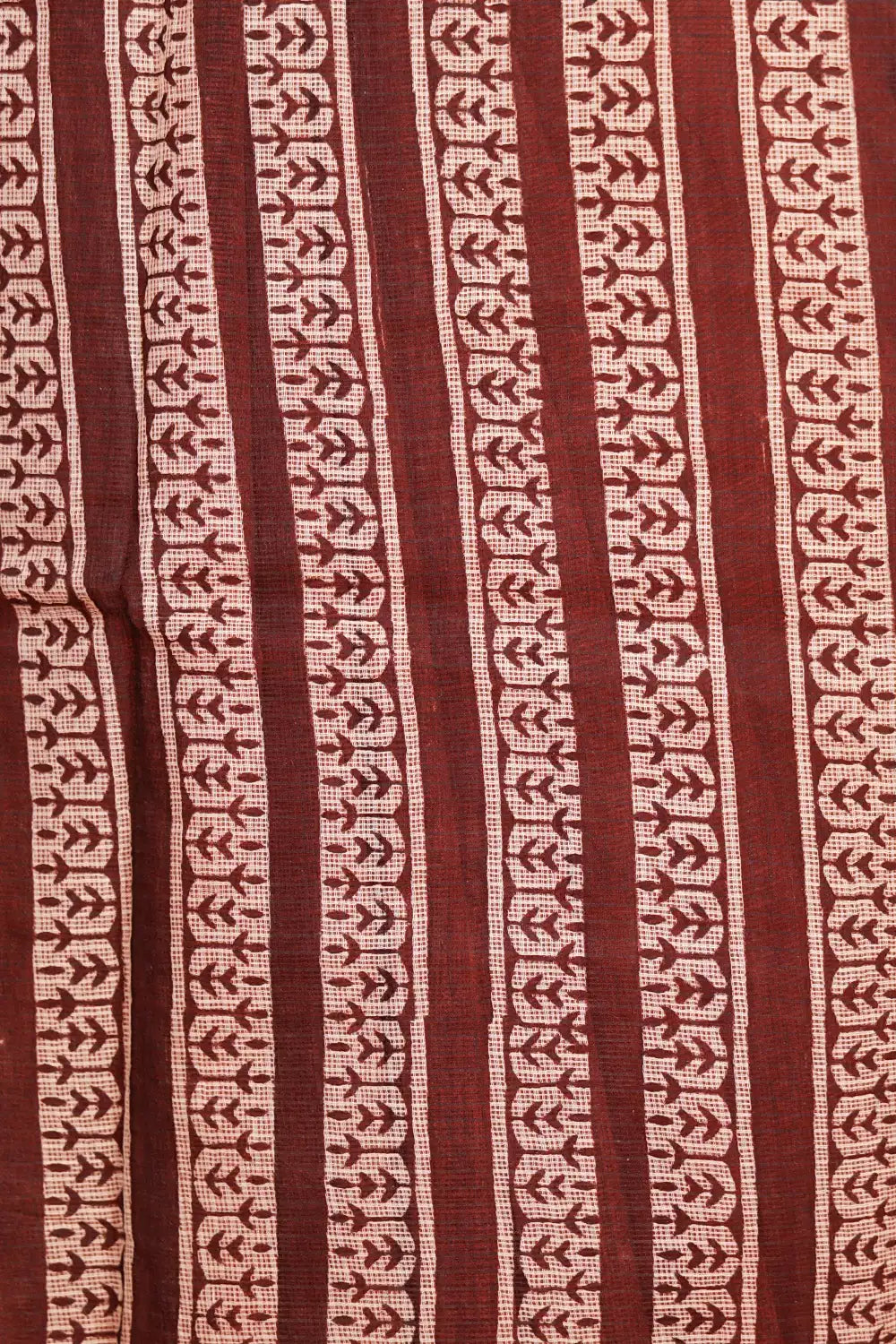 Brick Red Net Kota Saree