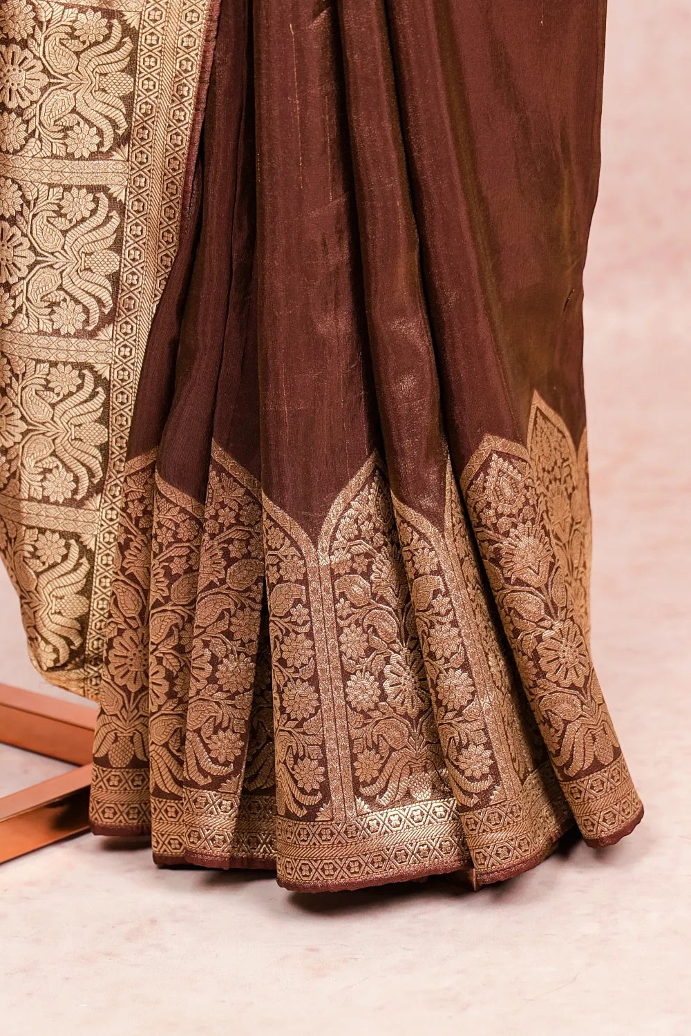Brown Banarasi Georgette Saree