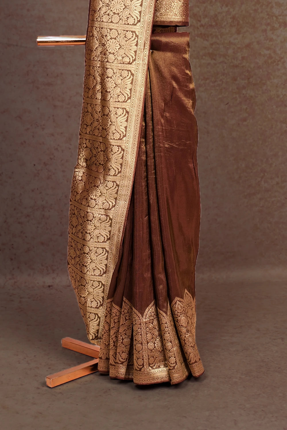 Brown Banarasi Georgette Saree