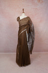 Brown Semi Linen Saree - Seematti