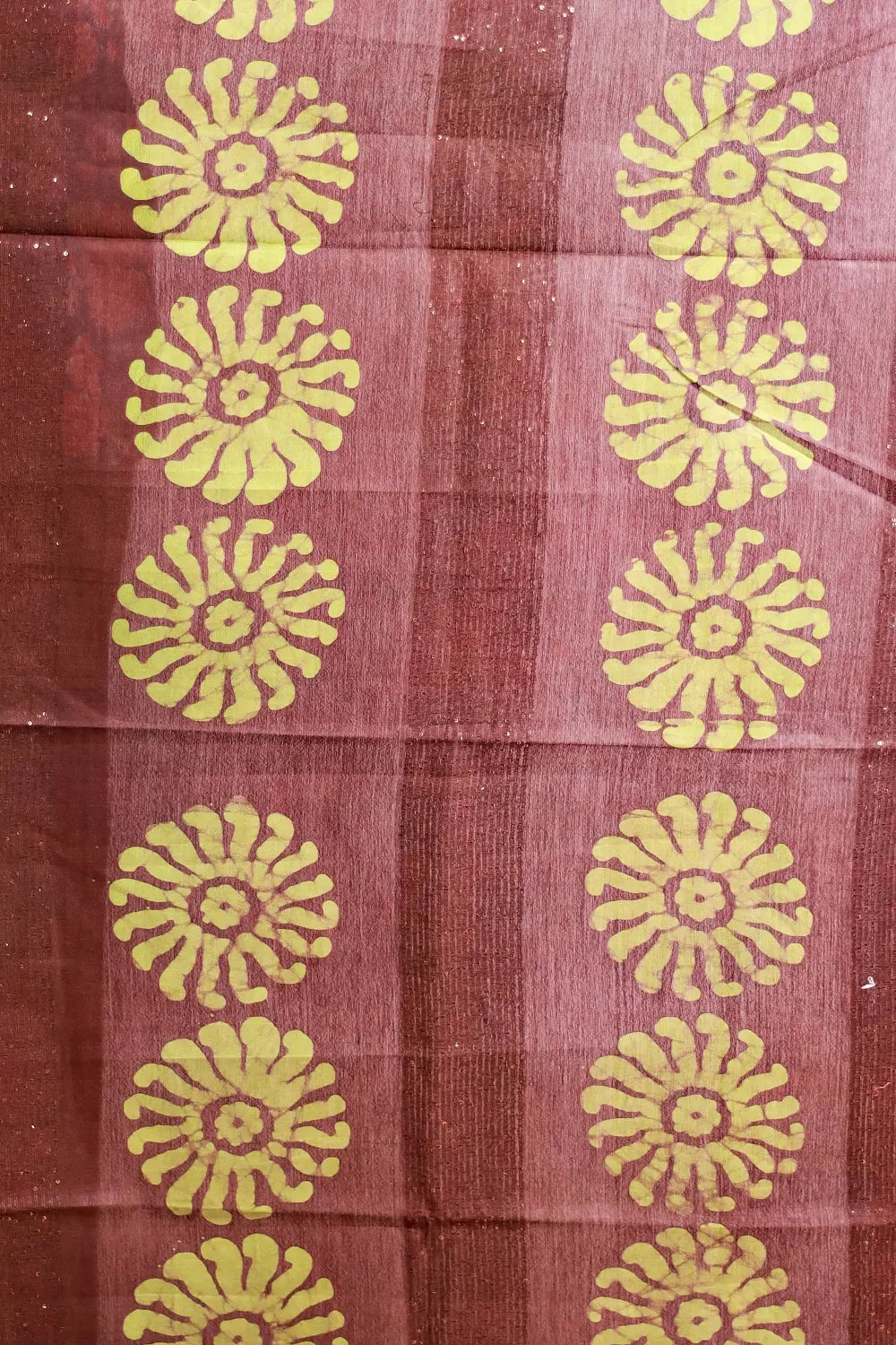 Brownish Green Semi Tussar Saree
