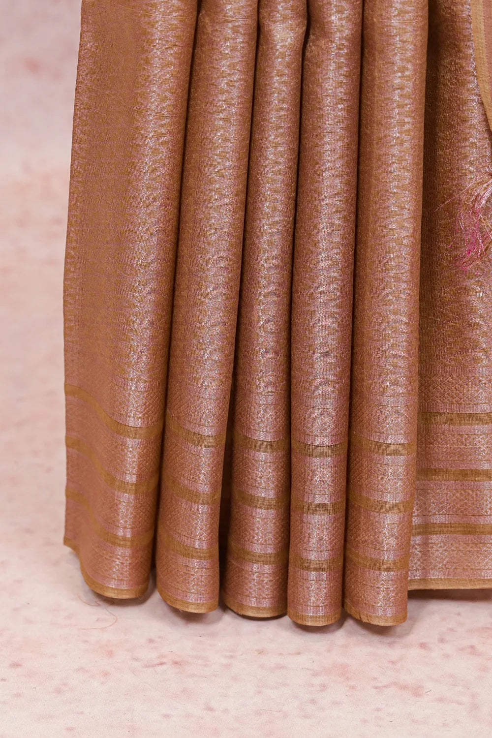 Chikku Color Tussar Silk Saree - Seematti