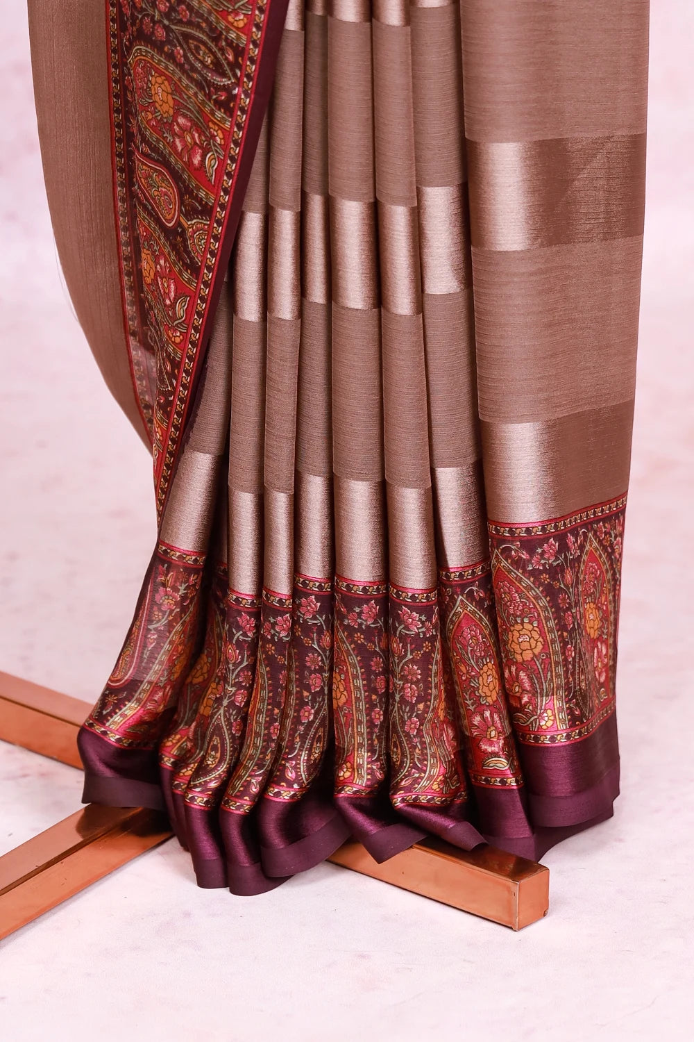 Coffee Beige Chiffon Saree