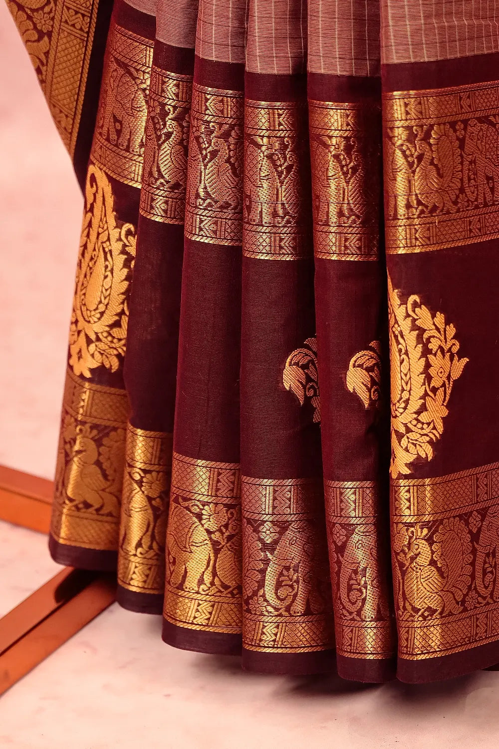 Coffee Brown Cotton Saree