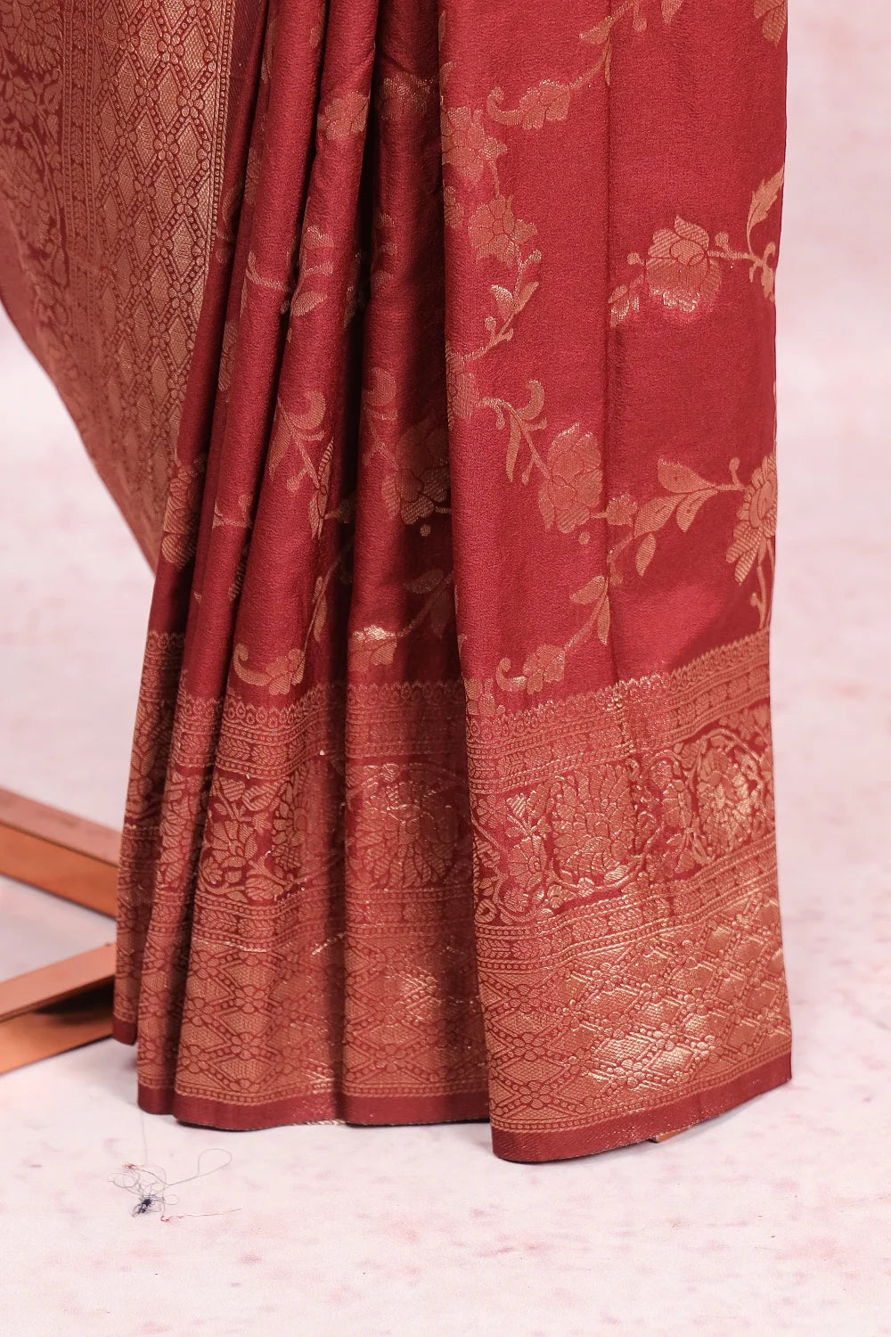 Coffee Brown Semi Banarasi Saree