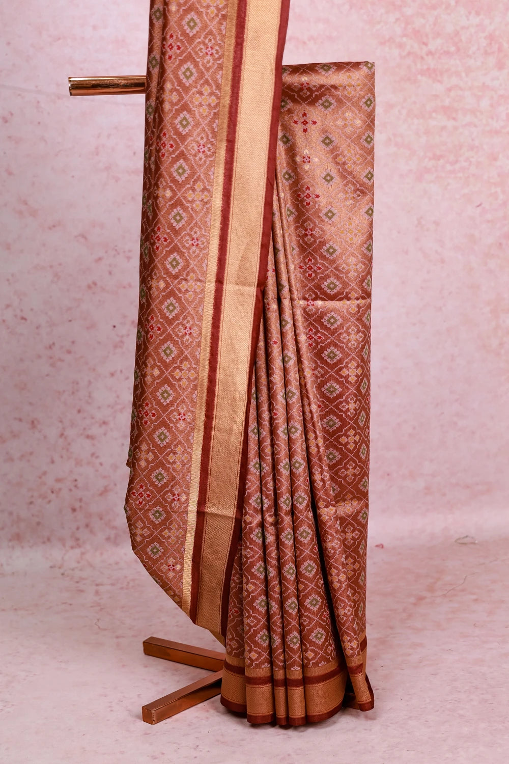 Coffee Brown Semi Jute Saree