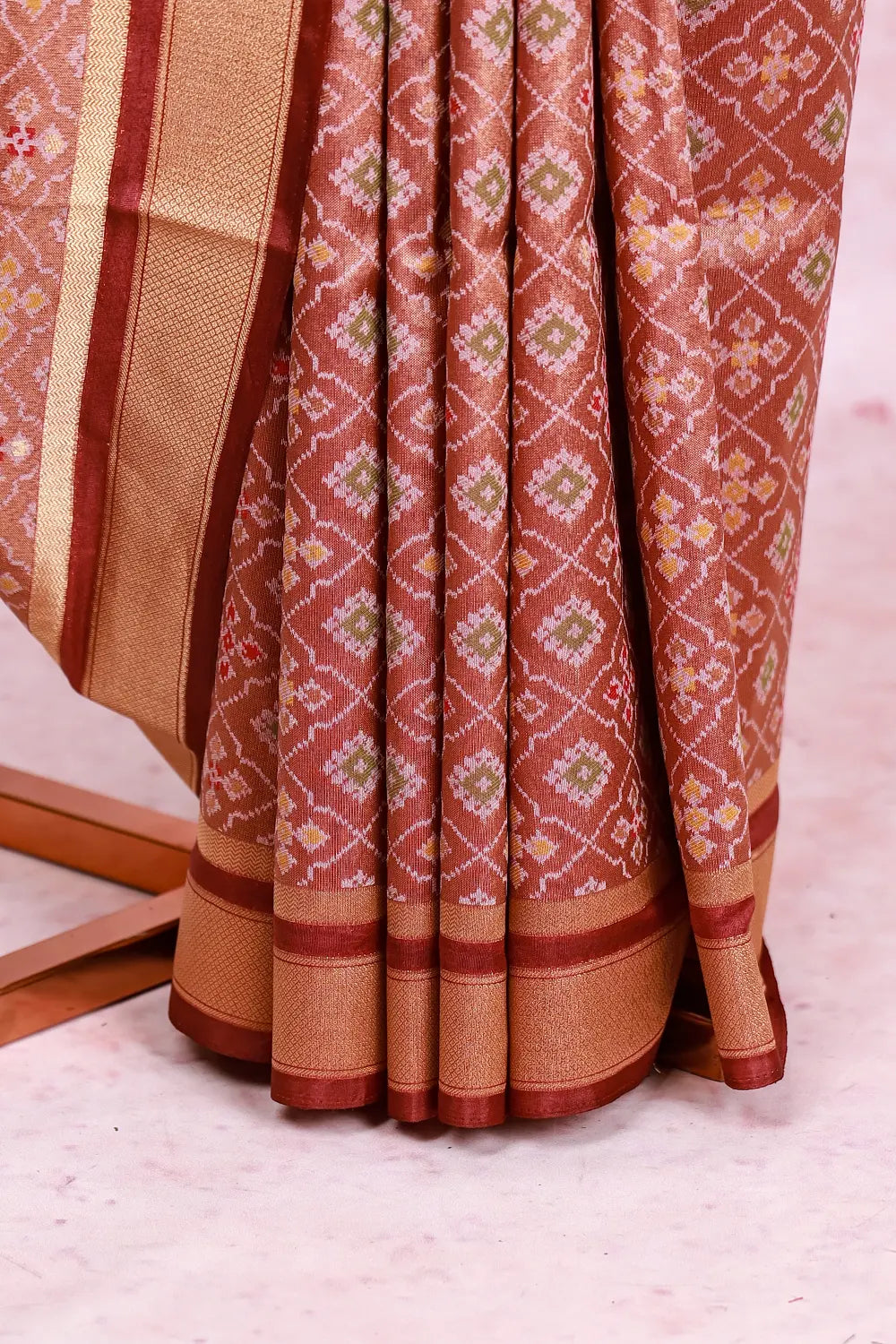 Coffee Brown Semi Jute Saree