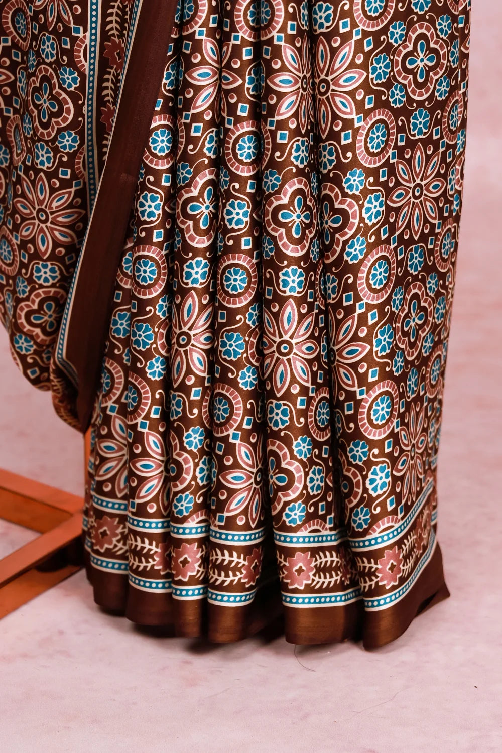 Coffee Brown Semi Modal Saree