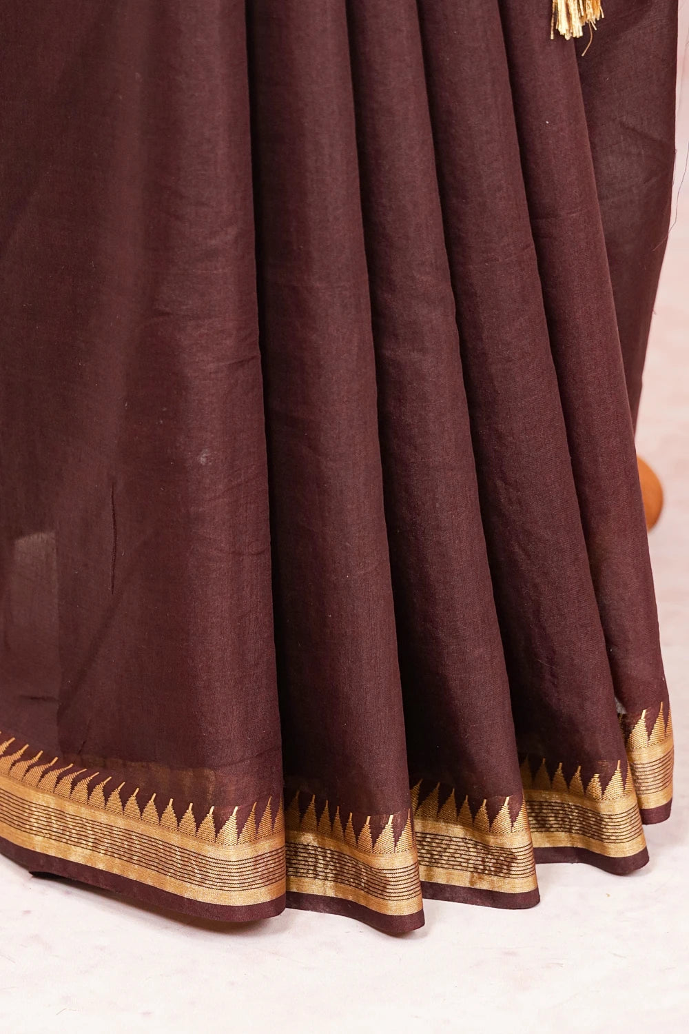 Coffee Brown Semi Tussar Saree - Seematti