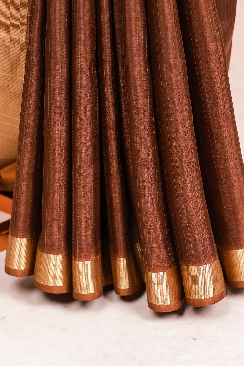 Coffee Colour Semi Tussar Saree