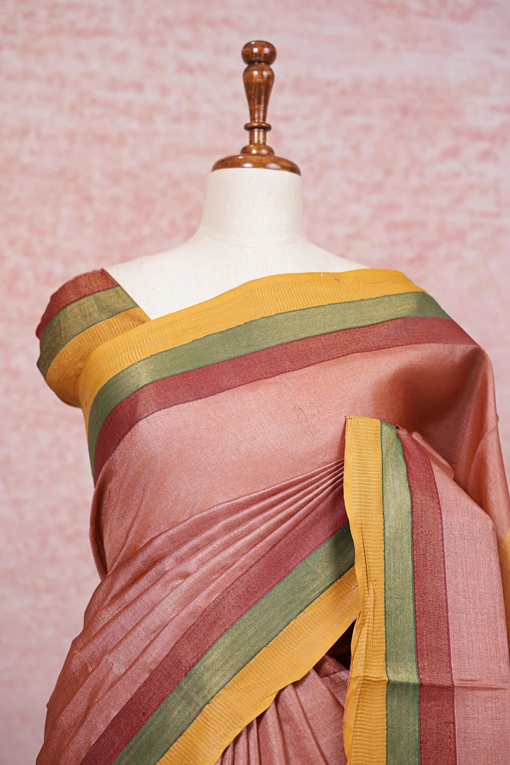 Copper Brown Tussar Silk Saree - Seematti
