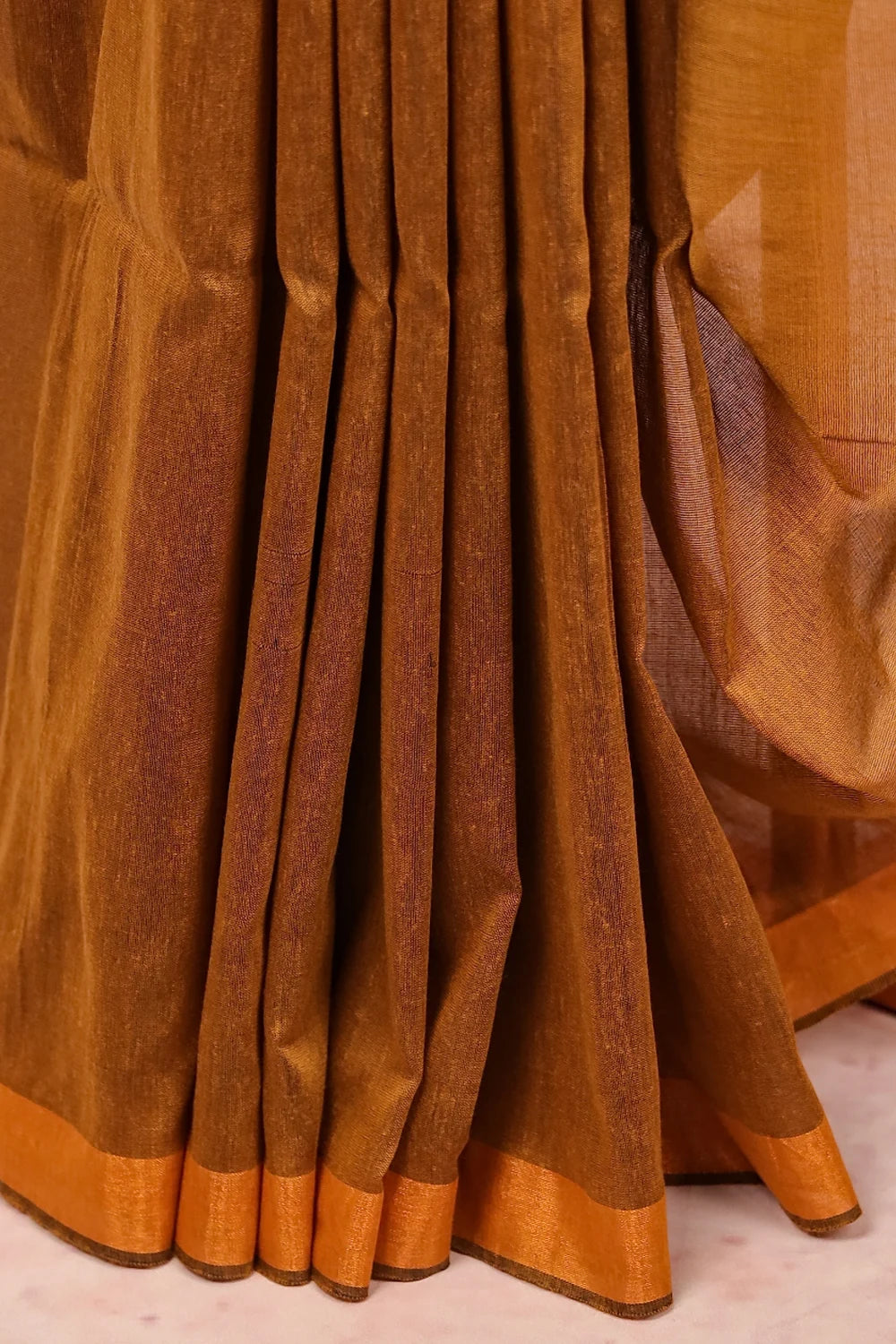 Copper Mul Cotton Saree