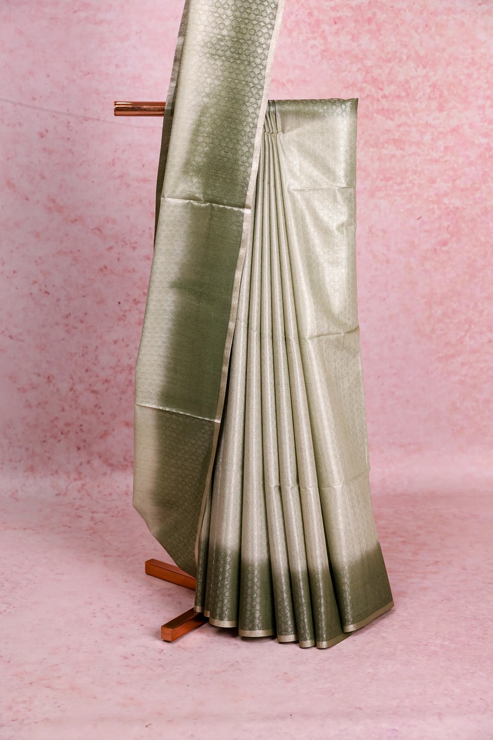 Copper Semi Tussar Saree