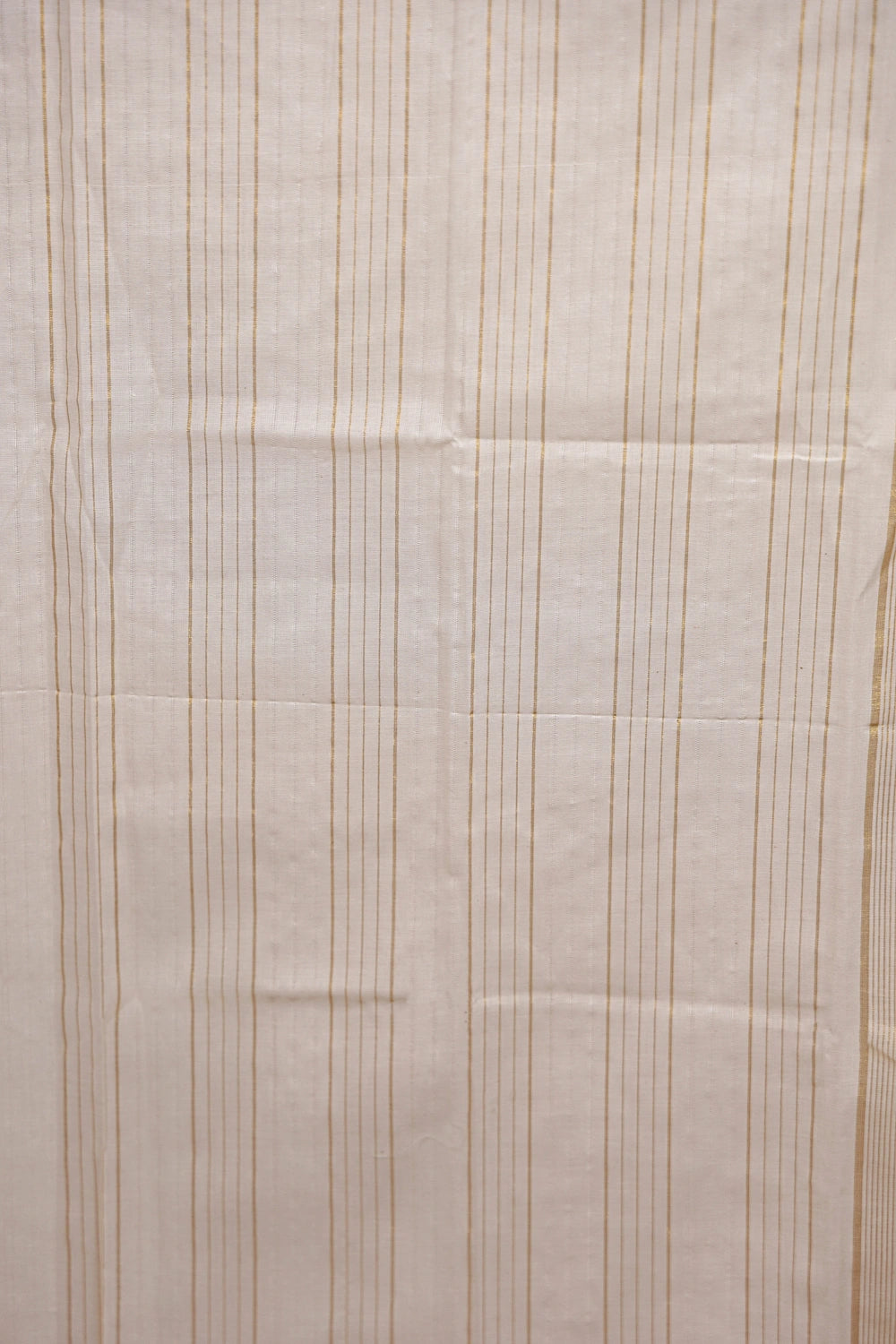 Cream Cotton Lines Unstitched Churidhar Material
