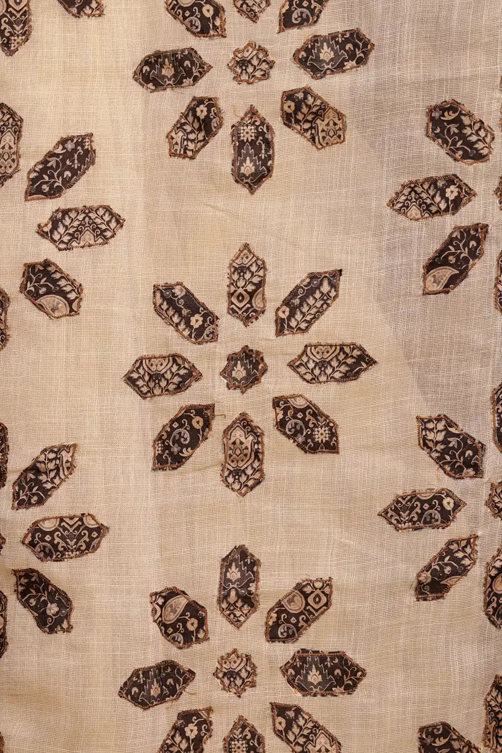Cream Linen Saree