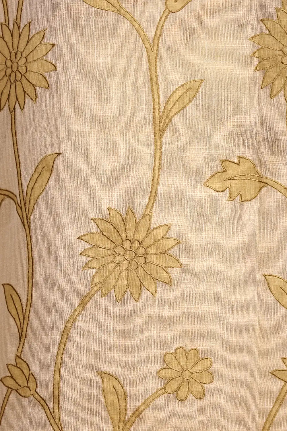 Cream Linen Tissue Saree