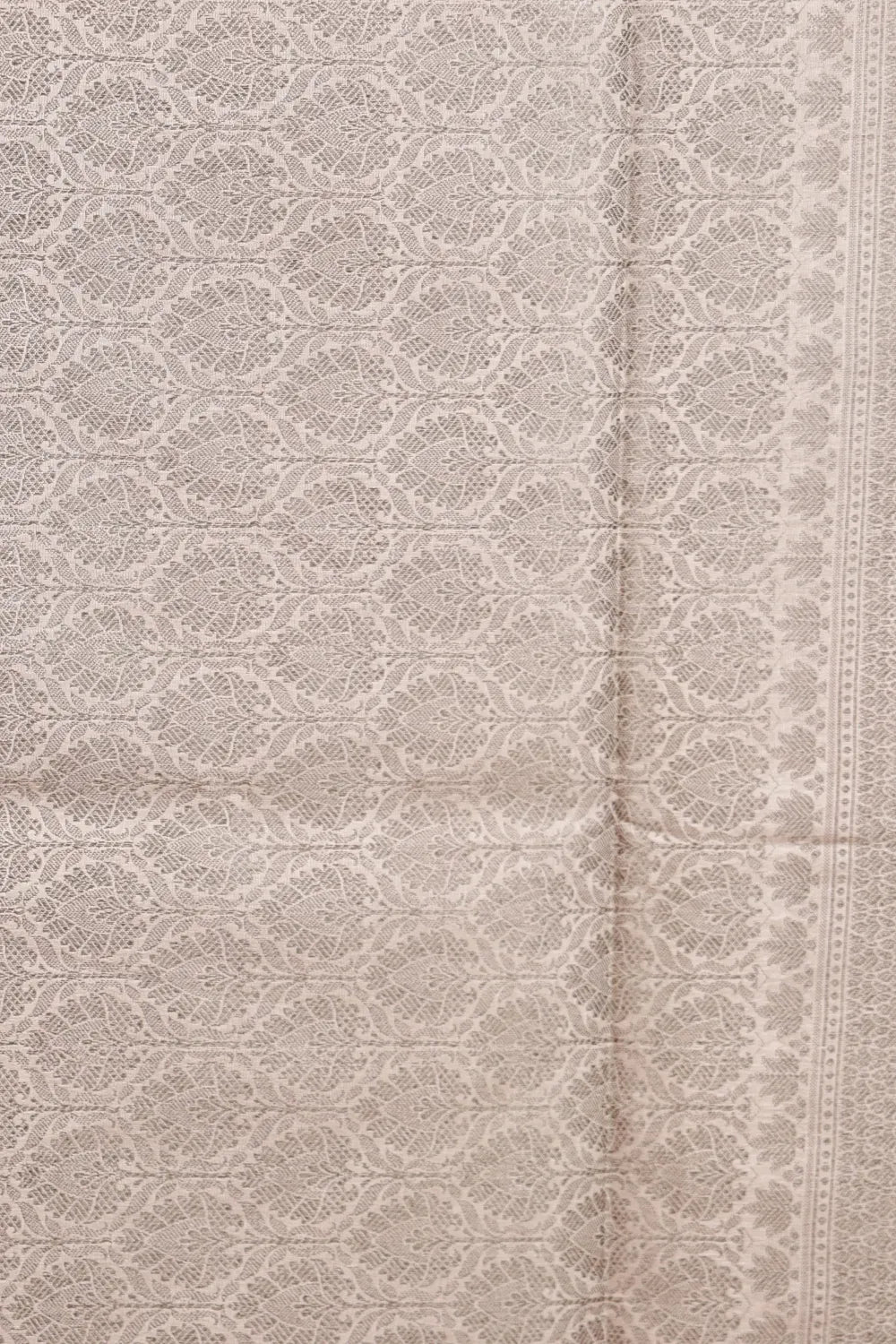 Cream Tussar Silk Saree