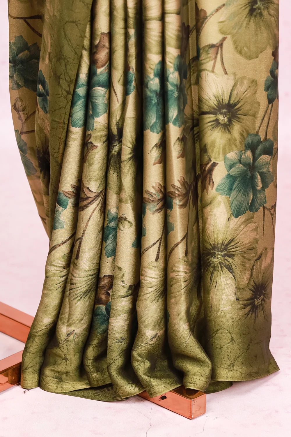 Cream With Yellow Chiffon Saree