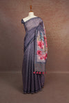 Dark Ash Art Tussar Saree
