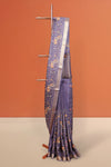 Dark Ash Semi Jute Saree