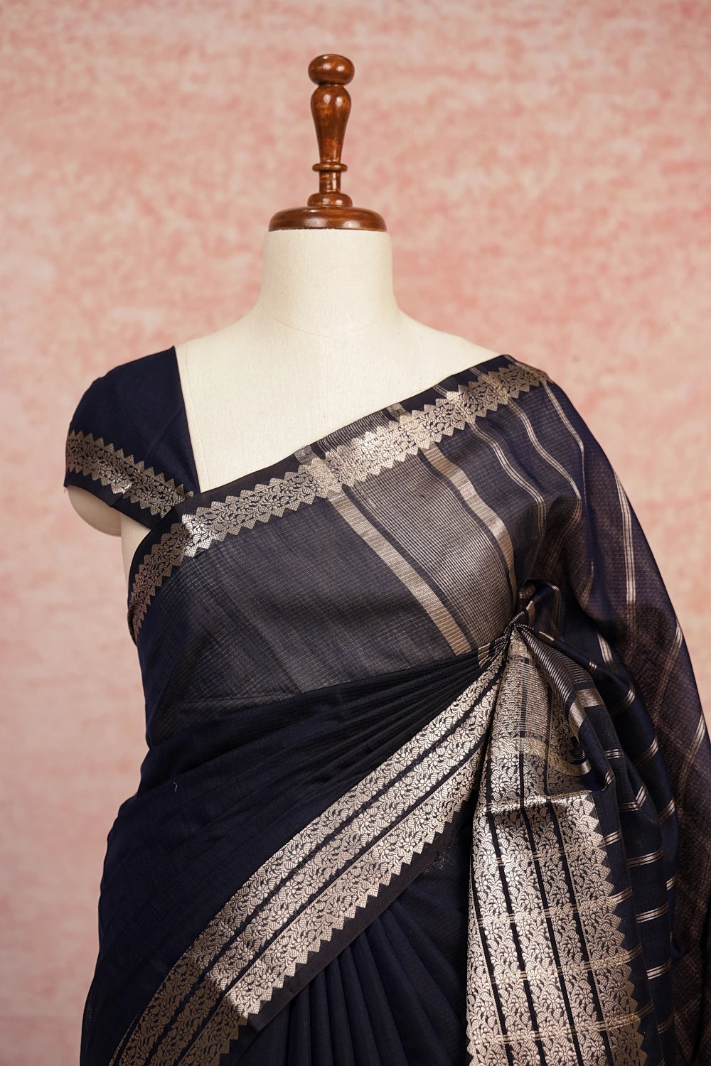 Dark Blue Art Silk Saree