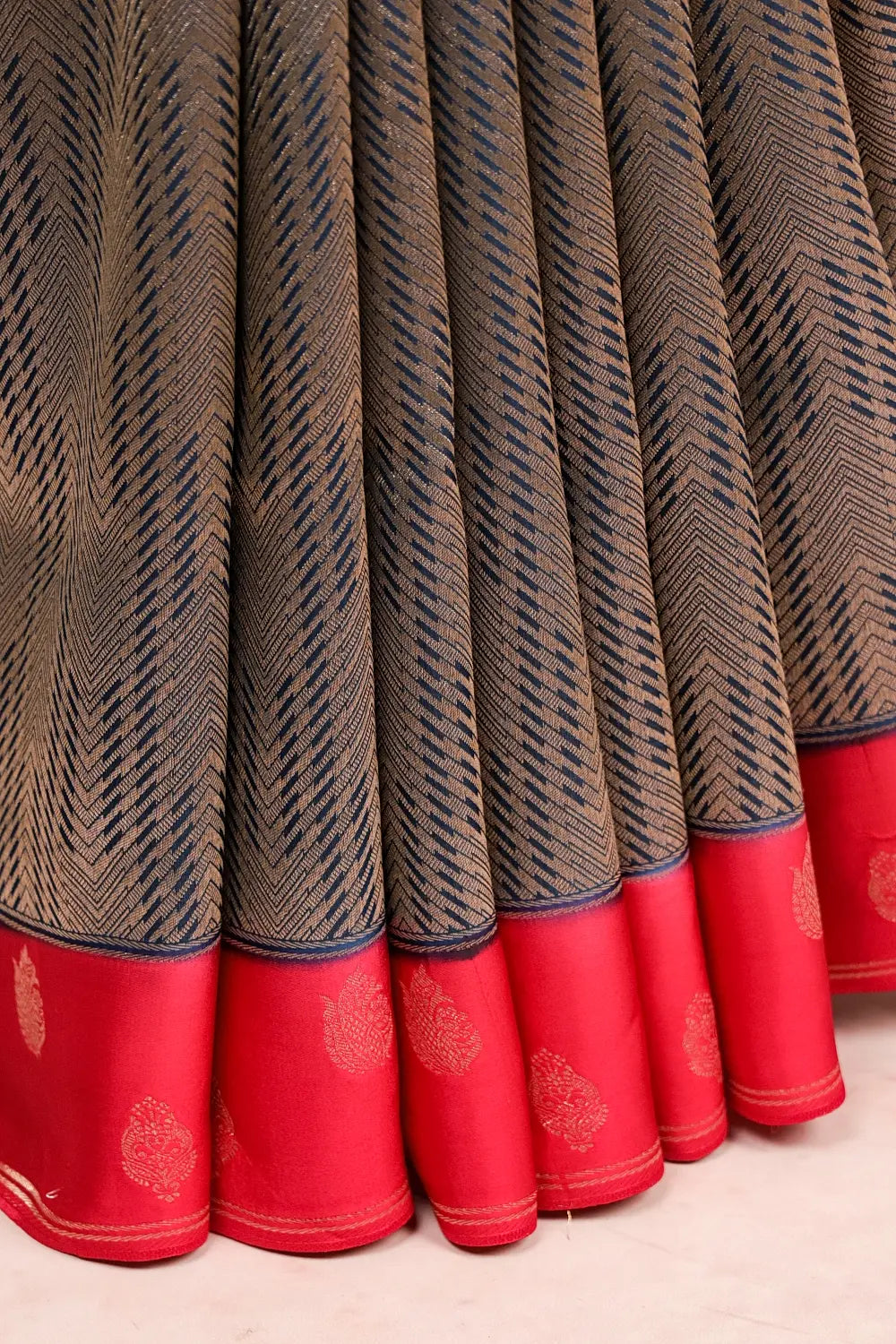 Dark Blue Banarasi Georgette Saree