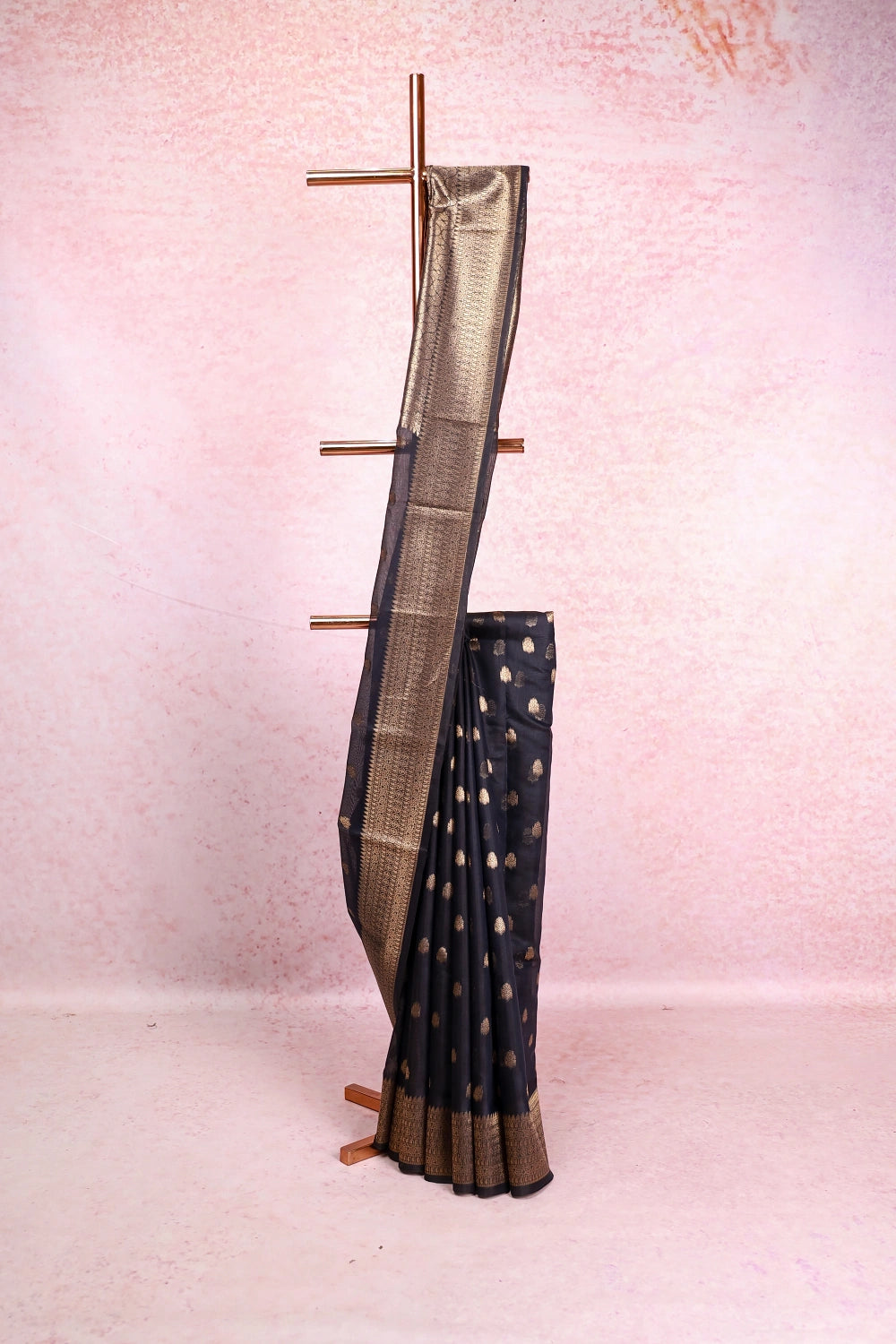 Dark Blue Cotton Silk Saree