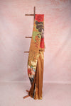 Dark Chikku Jute Tussar Saree
