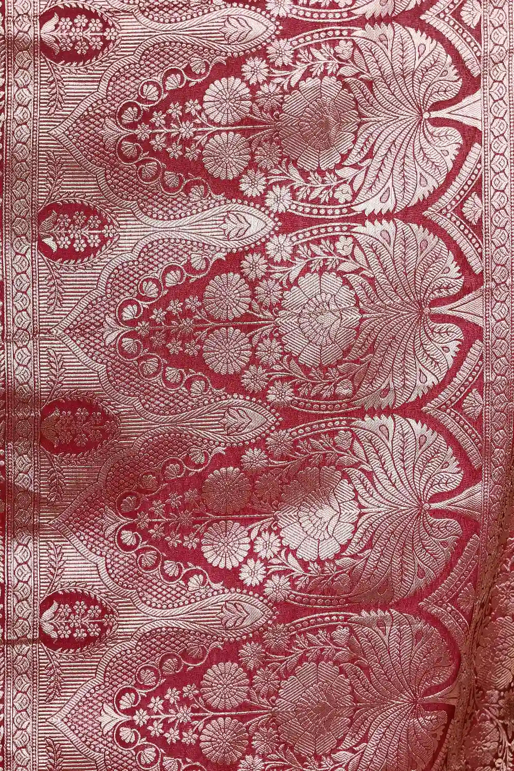Dark Grape Wine Banarasi Georgette Saree