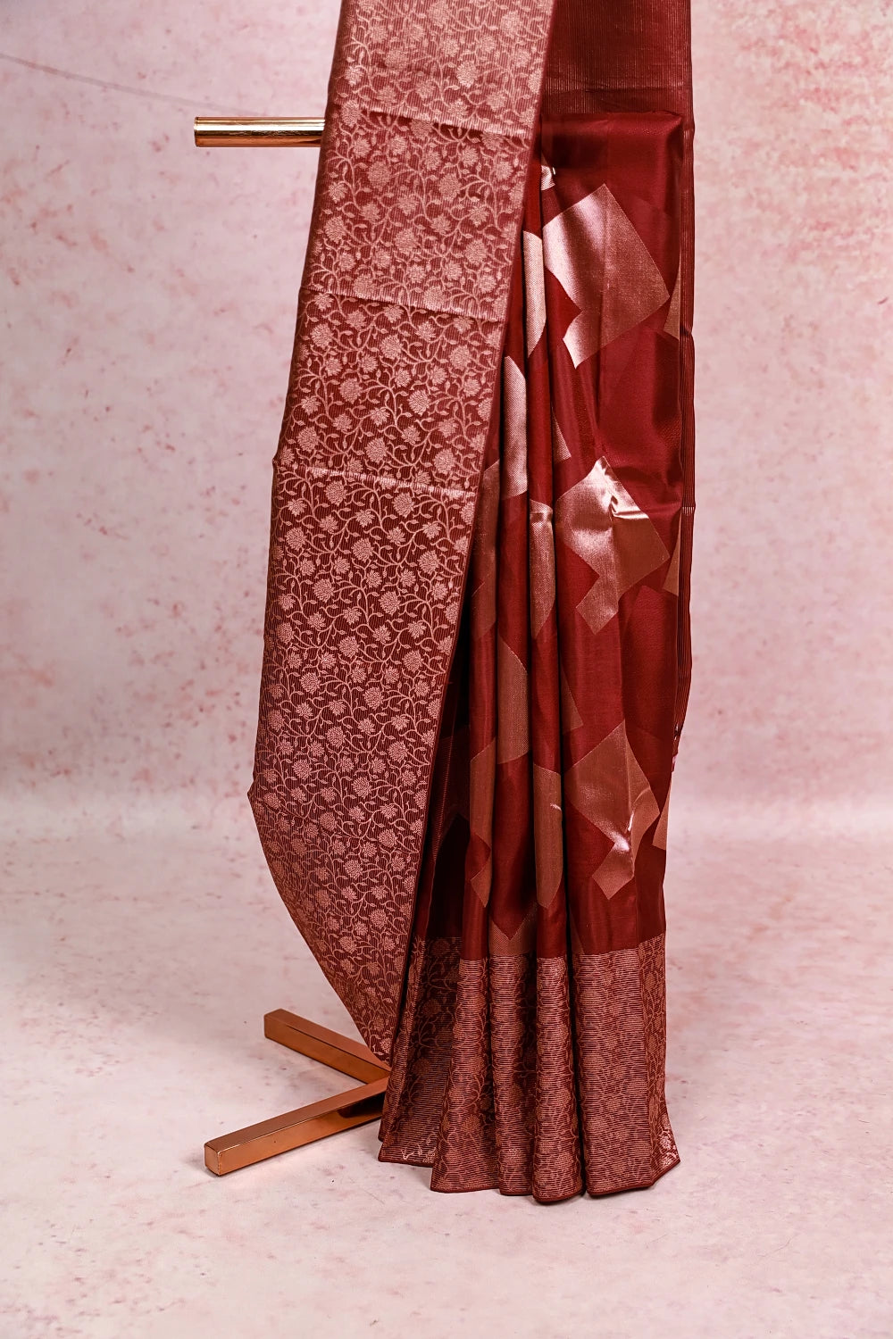 Dark Grape Wine Kancheepuram Silk Saree