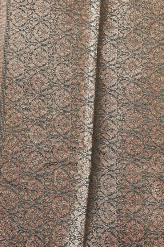 Dark Green Semi Silk Saree