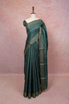 Dark Green Semi Tussar Saree - Seematti