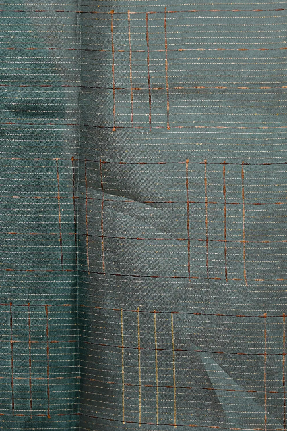 Dark Green Semi Tussar Saree - Seematti