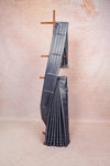 Dark Grey Tussar Silk Designer Body Saree With Designer Border - Seematti